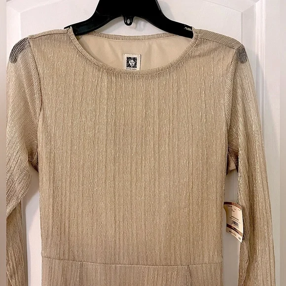 NWT Anne Klein Belted Gold Dress✨ - Picture 6 of 7